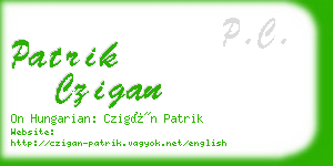 patrik czigan business card